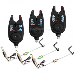 Σετ 3 τμχ Ειδοποιητές FishPro N028 και 3 τμχ Δείκτες FishPro 2602