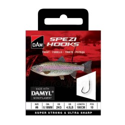 Δεμένα αγκίστρια για πέστροφα DAM Spezi Hooks - Trout - 10 τεμ.