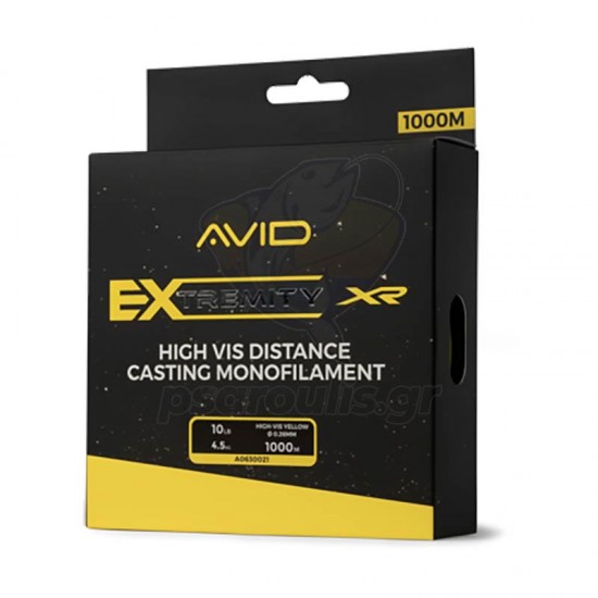 Μεσινέζα για ψάρεμα κυπρίνου Avid Carp Extremity XR Hi-Vis Mono, 1000μ