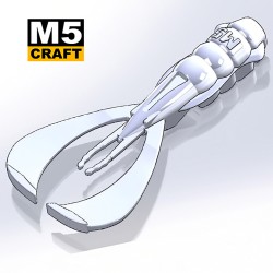 Σιλικονούχα δολώματα M5 Craft Monster Shad 4.0" Chart Green Apple, 4 τεμ.