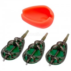 Σετ 2 τμχ feeder μαλαγρωτές με πρέσα FishPro Method Distance Pro 3+1, 30+40+50γρ