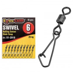 Στριφτάρια με παράμανα Extra Carp Rolling Swivel Hook Snap
