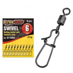 Στριφτάρια με παράμανα Extra Carp Rolling Swivel Fastlock Snap