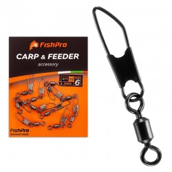Στριφτάρια με παραμανα FishPro Safety Snap