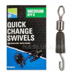 Στριφτάρια - γρήγορες συνδέσεις Preston Innovation Quick Change Swivels - 8 τμχ.