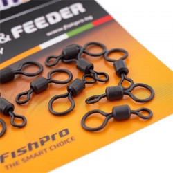 Στριφτάρια για αρματωσιές κυπρίνου FishPro Big Eye Rolling Swivel