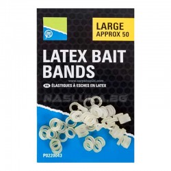 Σιλικονούχα δαχτυλίδια για δόλωμα Preston Latex Bait Bands 50 τμχ - Large