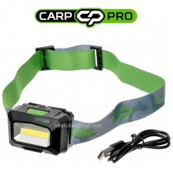 Επαναφορτιζόμενος Φακός Κεφαλής με Usb Carp Pro WR Headtorch 3W COB
