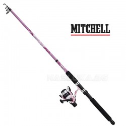 Σετ Ψάρεμα Spinning Mitchell Tanager Pink Camo Tele - 2.40μ 10-30γρ