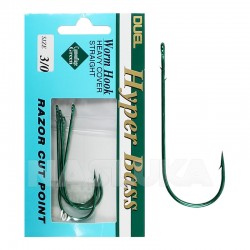 Αγκίστρια Offset Duel Hyper Bass Worm Hook K481 - 4 τμχ