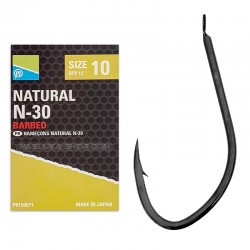 Αγκίστρια Preston Innovation Natural N-30 Barbed - 15 τμχ