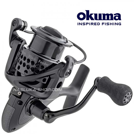 Μηχανισμός με εμπρόσθιο φρένο Okuma μοντέλο Okuma Custom Black Feeder - Δύναμη και έλεγχος