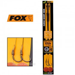 Αρματωσιές για ψάρεμα κυπρίνου Fox Curve Short Rigs - Camotex Semi Stiff