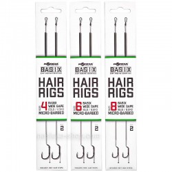 Αρματωσιές για ψάρεμα κυπρίνου Korda Basix Hair Rigs - Micro-Barbed