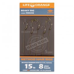 Αρματωσιά για ψάρεμα feeder Life Orange Method Hair - Beaky Rig