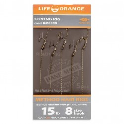 Αρματωσιές για ψάρεμα feeder Life Orange Method Hair - Strong Rig