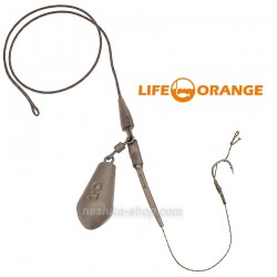 Αρματωσιά για ψάρεμα κυπρίνου Life Orange Power Lead Clip Distance - Rig 39