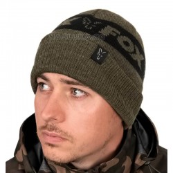 Ζεστό χειμερινό σκουφί Fox Collection Beanie - Πράσινο/Μαύρο
