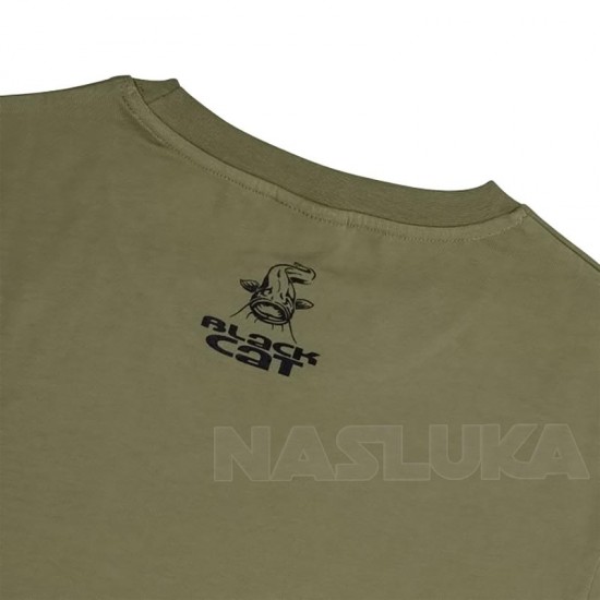 Κοντομάνικο μπλουζάκι Black Cat T-Shirt - Χακί