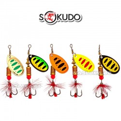 Σετ Τεχνητά Δολώματα Sokudo Lake Spinners - 5τμχ