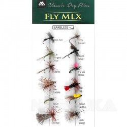 Σετ τεχνητών μυγών Mikado Fly Mix Classic Dry Flies - 12τμχ