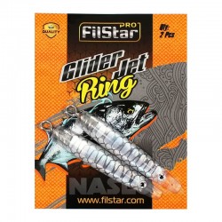 Τεχνητά Δολώματα FilStar Glider Jet Ring 2 τμχ. - χρώμα 371 White
