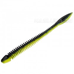 Τεχνητό Σιλικόνης Berkley Powerbait Flail Garlic 5εκ - 12 τμχ - χρώμα Black/Sunshine Yellow