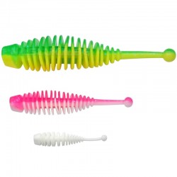 Τεχνητό Σιλικόνης Berkley Powerbait Naiad Garlic 5εκ - 10 τμχ - χρώμα Black/Sunshine Yellow