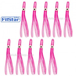 Χταποδάκια σιλικόνης FilStar Shirasu - Pink Glitter - 10 τμχ