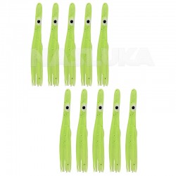 Χταπόδια Σιλικόνης FilStar Shirasu - Chartreuse Glitter - 10 τμχ