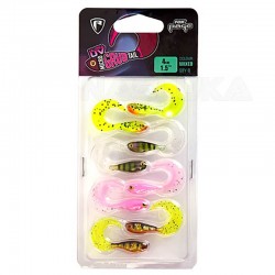 Σετ Τεχνητά Σιλικόνης Fox Rage Micro Grub Tail UV 4εκ - Mixed - 8 τμχ