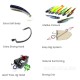 Σετ δύο σωμάτων με κεφαλή Jig και ακγίστρι GT-Bio Roller Shad Combo - Blue Kamaleo