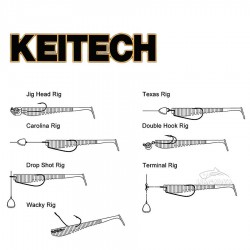 Τεχνητό Σιλικόνης Keitech Easy Shiner - χρώμα 321