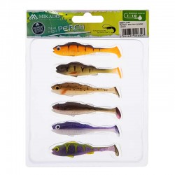 Σετ Σιλικόνες τύπου Shads Mikado Real Fish Perch 6.5εκ - 6 τμχ.