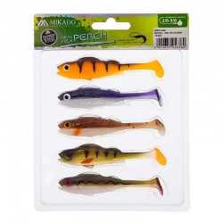 Σετ Σιλικόνες τύπου Mikado Real Fish Perch 8εκ - 5 τμχ.