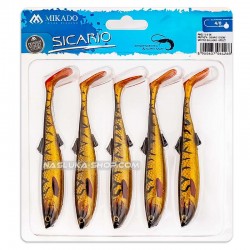 Σετ 5 τμχ Τεχνητά Σιλικόνης Shad Mikado Sicario 10.5εκ - χρώμα Bullhead