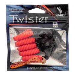 Τεχνητό δόλωμα Mikado Twister Sea Red-Black 7.5εκ - 5τμχ