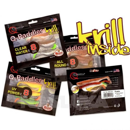 Σετ Τεχνητά Σιλικόνης Quantum Q-Paddler Shad - Allround Mix - 10 εκ - 5 τμχ