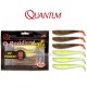 Σετ Shads Σιλικόνης Quantum Q-Paddler Shad - Motoroil-Citrus Mix - 8 εκ - 6 τμχ