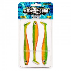 Τεχνητά Σιλικόνης Ryuji Mister Shad 10 εκ - 3 τμχ - χρώμα Mojito UV