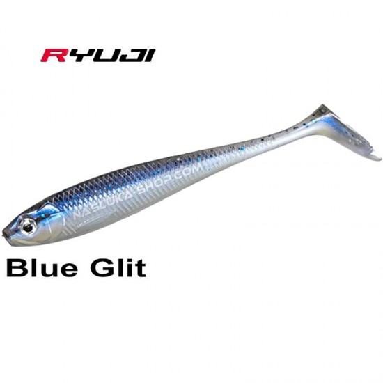 Shads Σιλικόνης Ryuji Panic Shad 9 εκ- 3 τμχ. - χρώμα Blue Glit