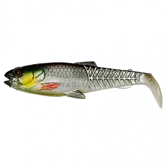 Τεχνητό Σιλικόνης Savage Gear Craft Cannibal PaddleTail - Green Silver UV