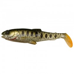 Τεχνητό Σιλικόνης Savage Gear Craft Cannibal PaddleTail - Olive Pearl Silver Smolt