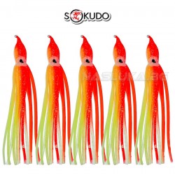 Χταποδάκια σιλικόνης Sokudo - χρώμα Red Glow