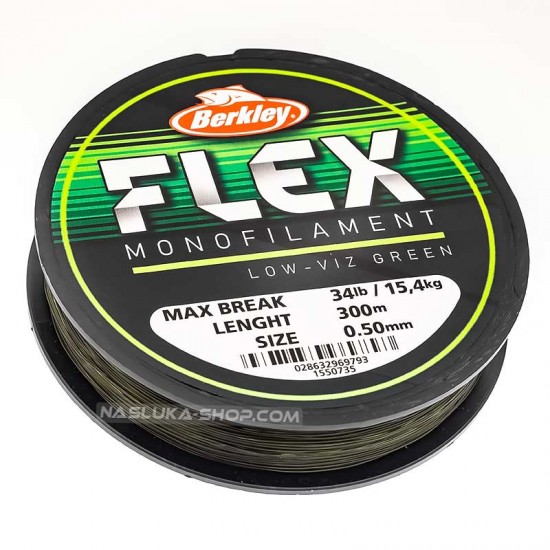 Μεσινέζα Berkley Flex Monofilament - Low-Viz Green - 300μ