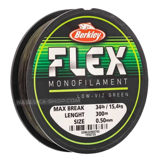 Μεσινέζα Berkley Flex Monofilament - Low-Viz Green - 300μ
