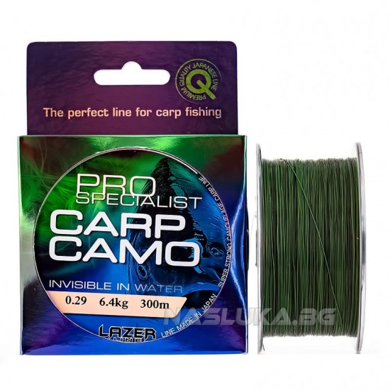 Νήμα για ψάρεμα κυπρίνου Lazer Pro Specialist Carp Camo - 300μ