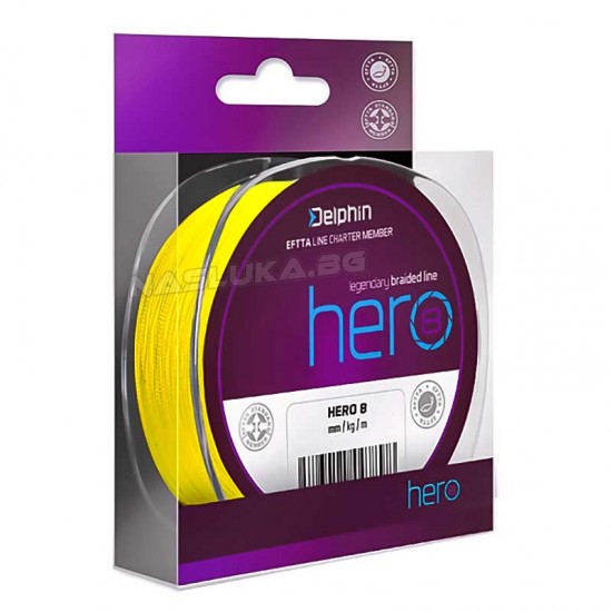 8κλωνο Νήμα Delphin Hero 8 - Fluo Yellow - 117μ