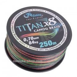 Νήμα Leader Fil Fishing Titan x8 Camou Braid - 250μ