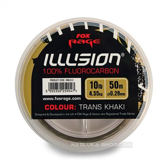 Fluorocarbon Fox Rage Illusion - Trans Khaki - 50μ